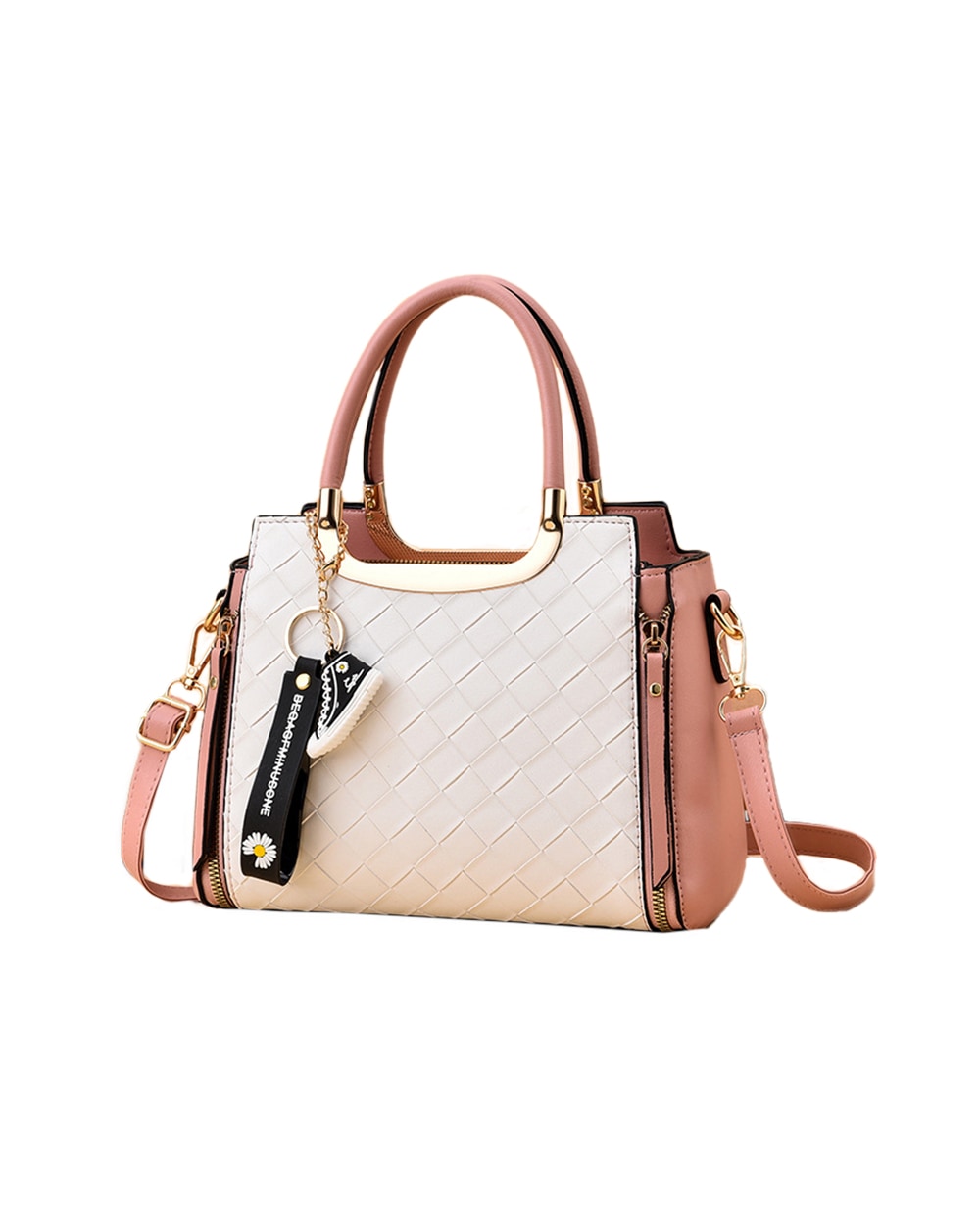 fancy-ladies-handbag-with-tassel-white