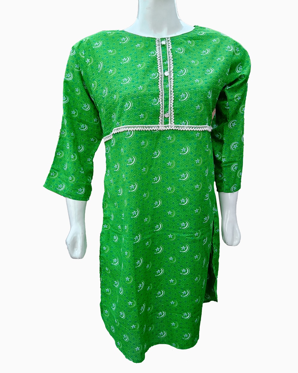 independence day green kurti online - 1