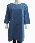 blue polkadot cotton kurti - 3