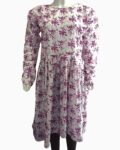white purple cotton frock