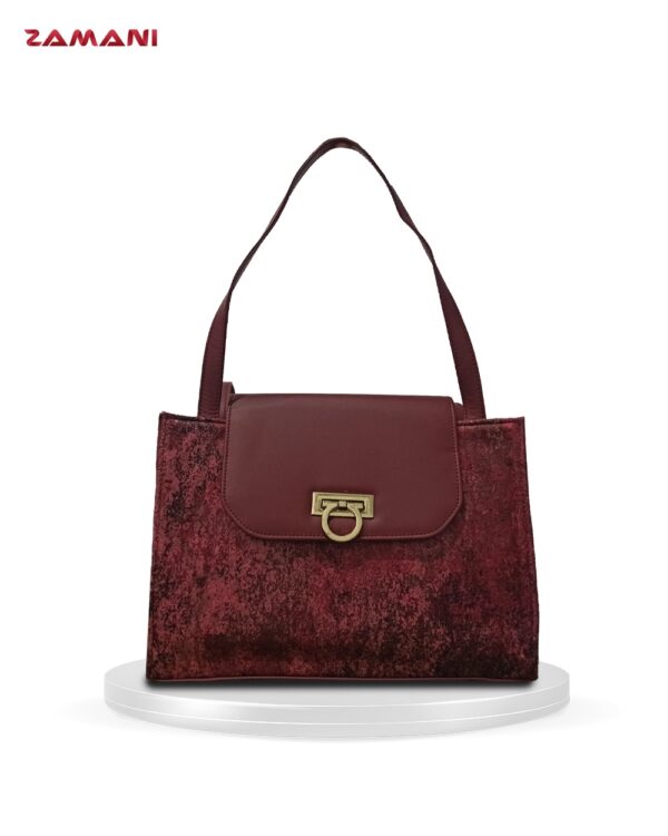 maroon-texture-seude-handbag